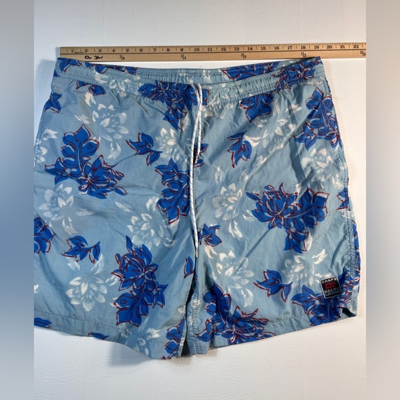 Ralph Lauren Chaps Vintage Light Blue Floral Swimwear Large - Picture 3 of 10